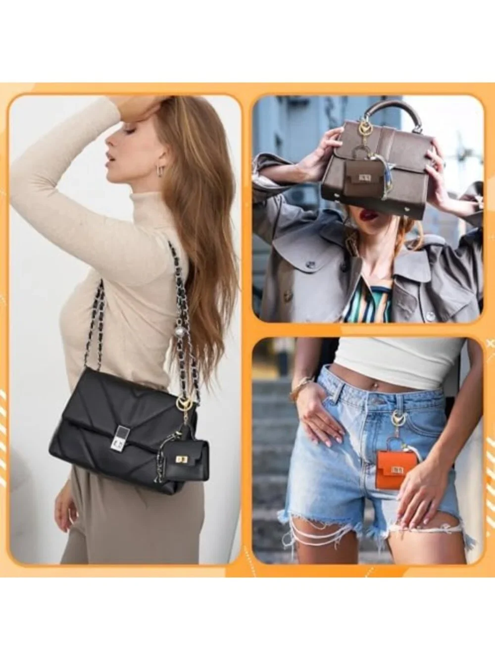 Cute Mini Backpack Keychain Coin Purse - PU Leather Makeup Bag & Change Pouch